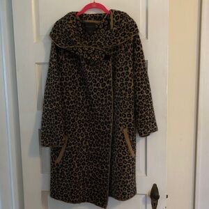 Christian Siriano Brown Leopard Print Women's Cardigan